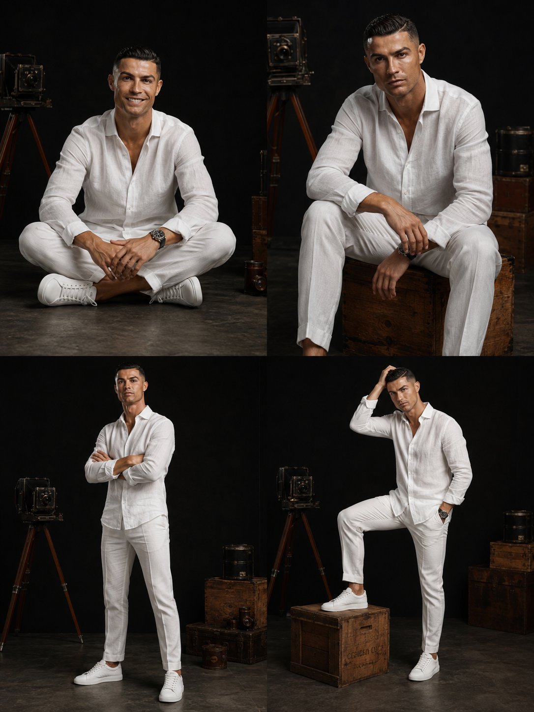 Ultra-realistic luxury fashion editorial photoshoot featuring a world-c… 1