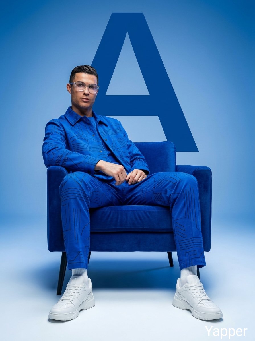 Minimalist fashion studio photoshoot featuring stylish people sitting c…