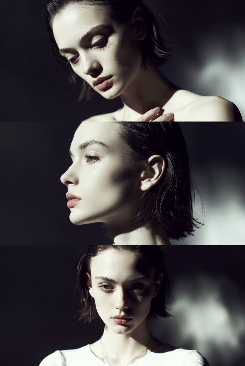 Preserve the face, proportions, and external features of the model as i…