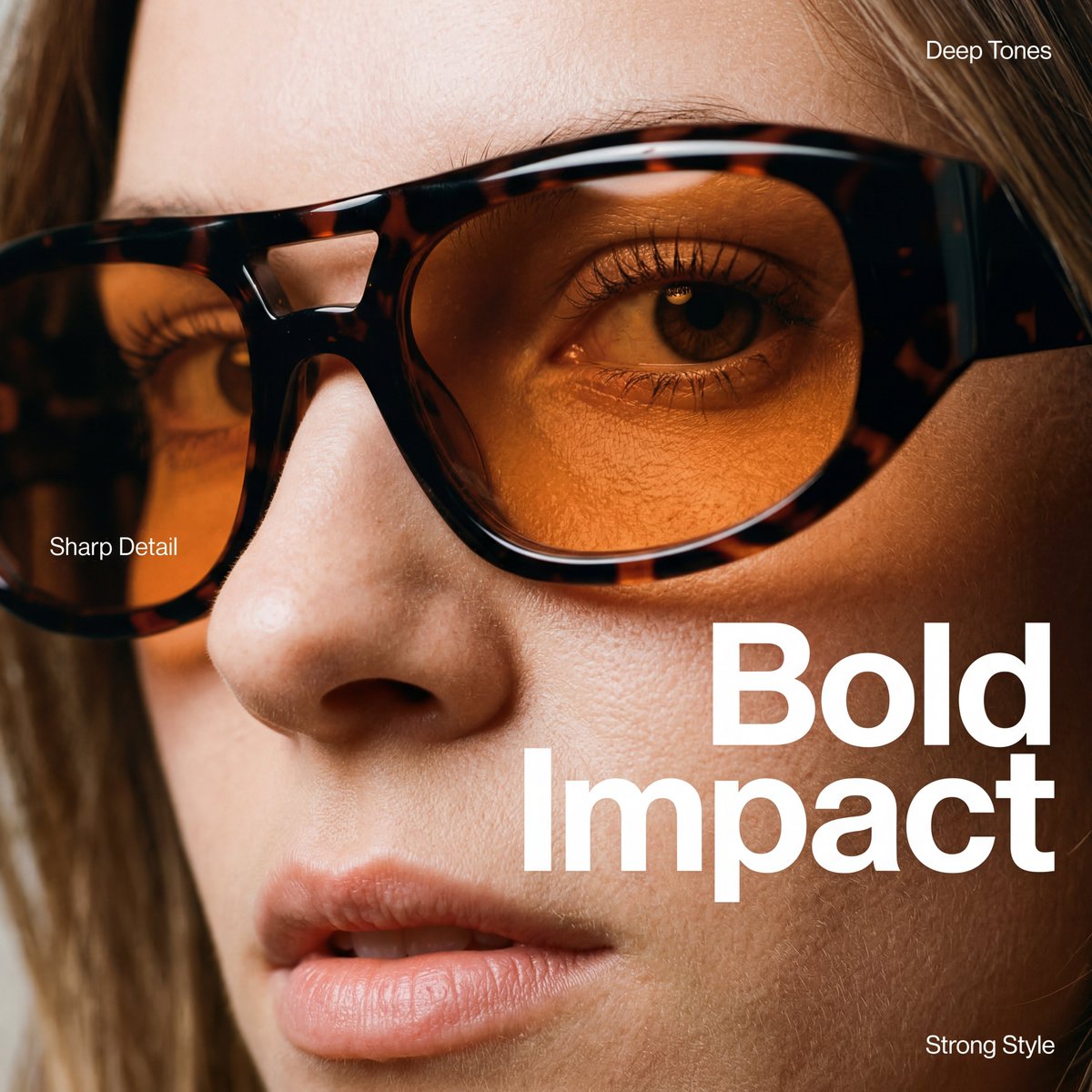 An extreme close-up, high-fashion editorial portrait focusing on the ri…