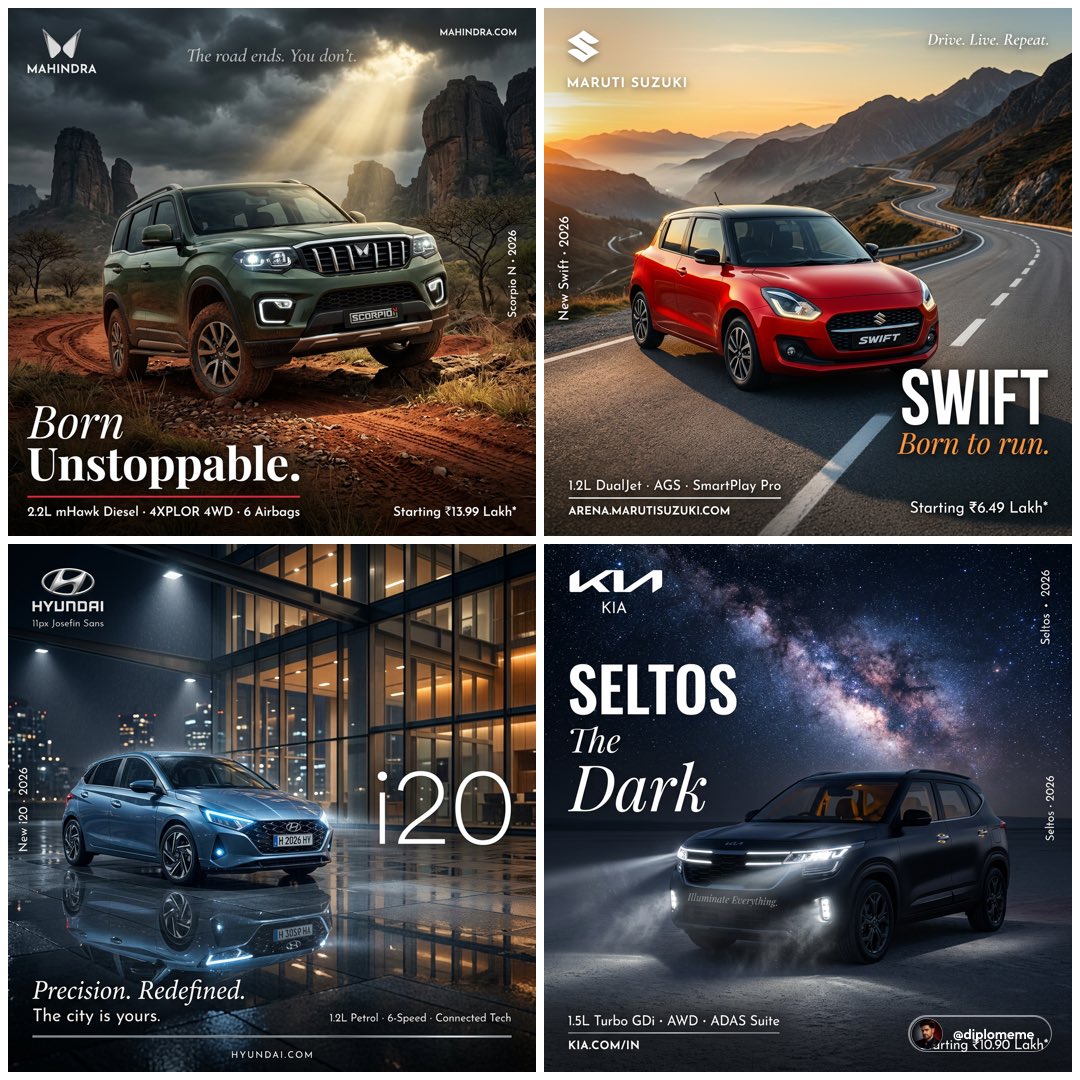 Hyper-realistic professional automotive commercial ad poster. [BRAND] […