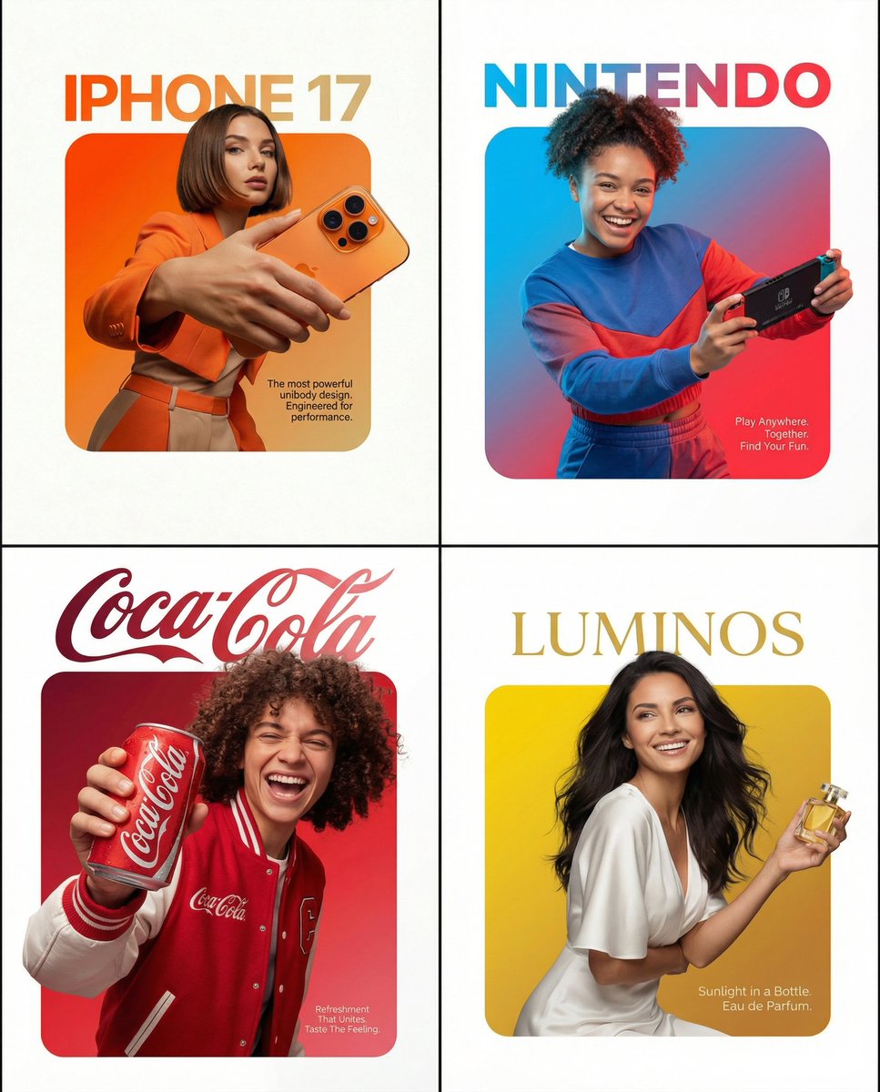 A professional high-end graphic design advertisement composition on a p…