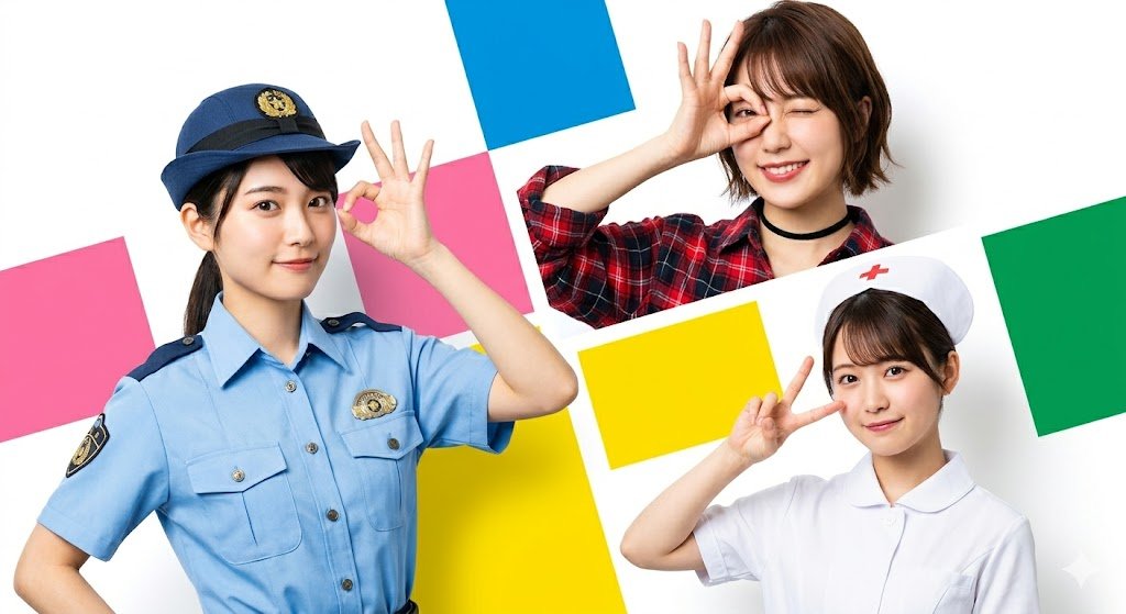 High-resolution Japanese commercial advertisement style photo, three yo…