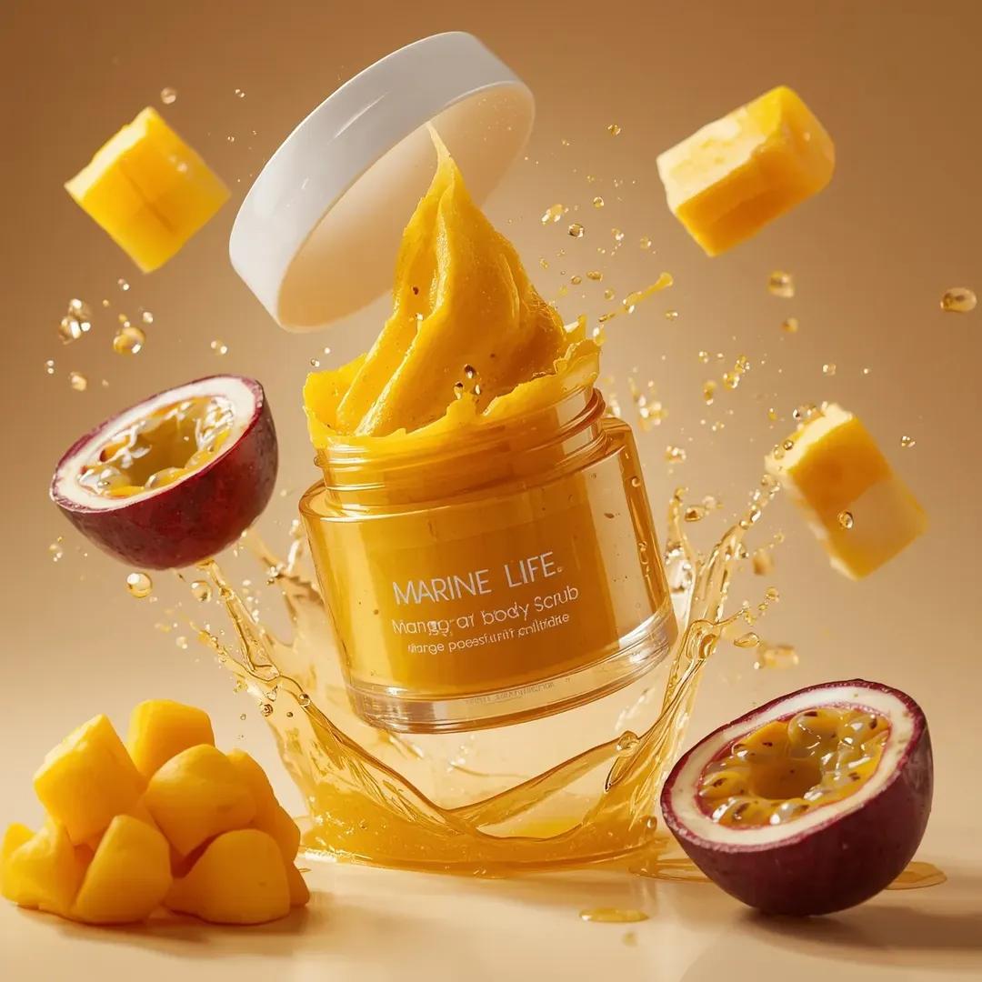 A hyperrealistic premium product photography scene of a transparent cos…