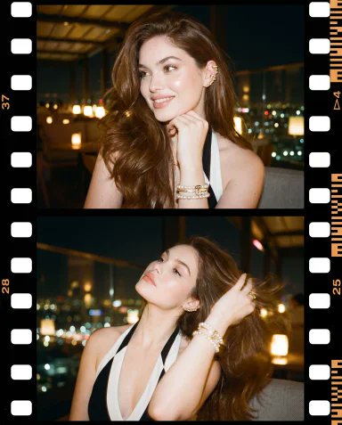 Ultra-realistic vertical disposable-camera contact sheet collage featur…