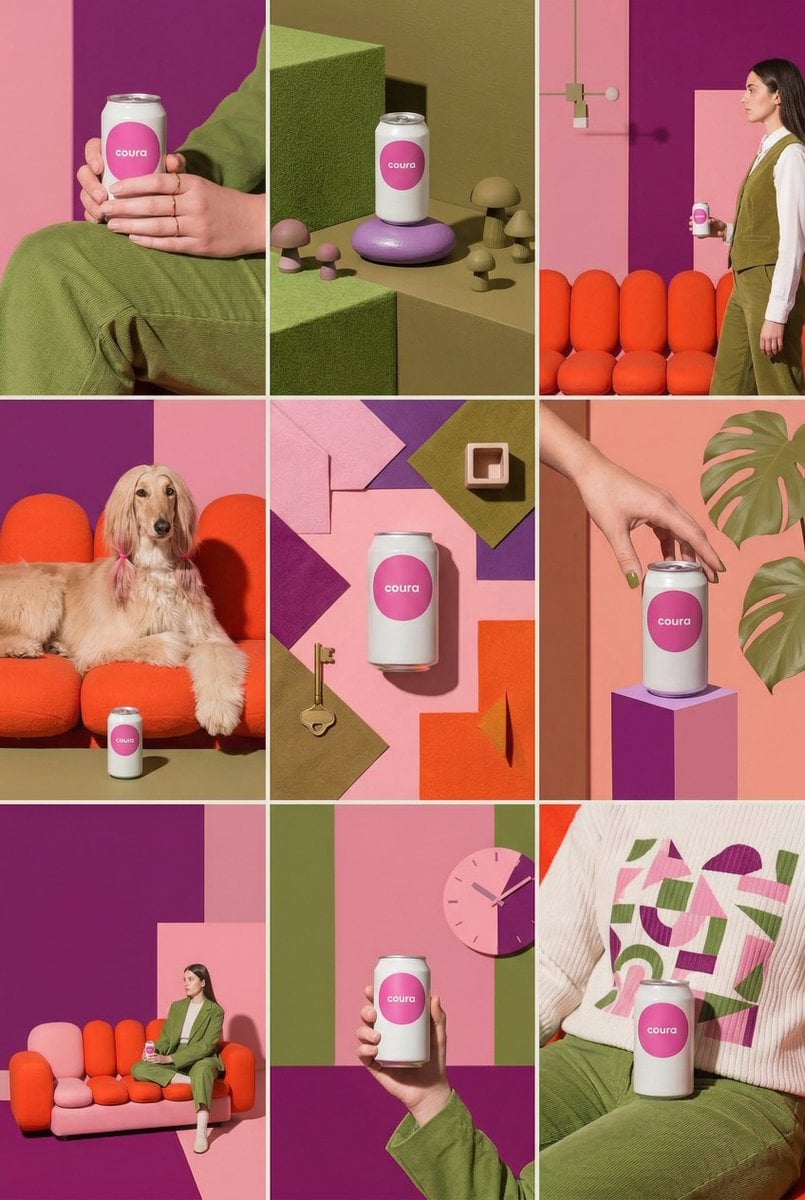 Create a 9-image Instagram feed for this product in [the same aesthetic…