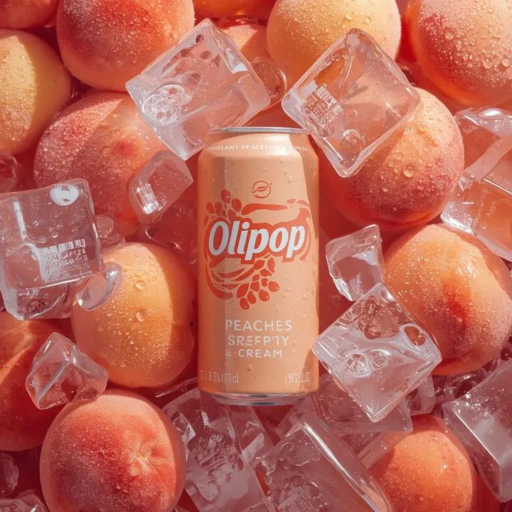Ultra-realistic commercial product photography of a pastel peach-colore…