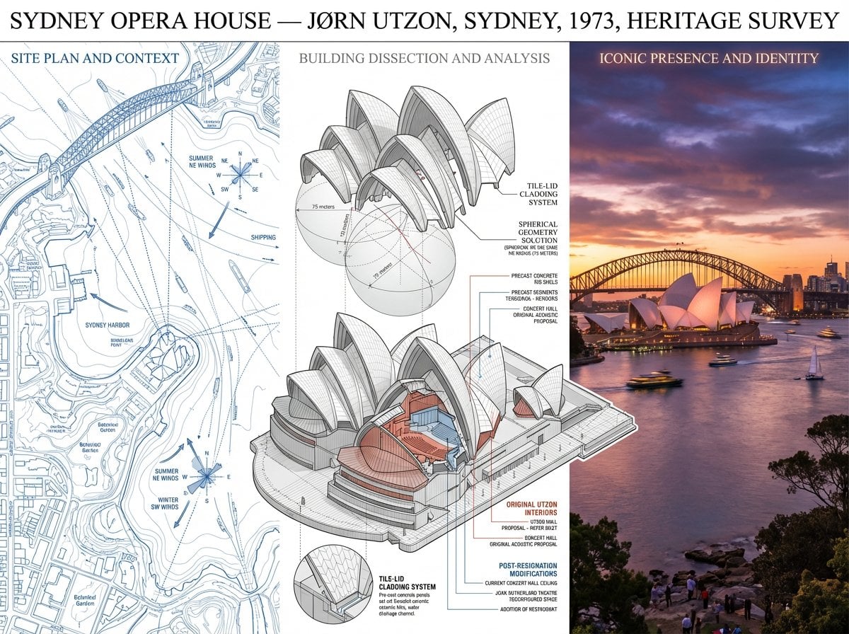 A preservation architect's survey board for [BUILDING / STRUCTURE] — [S…