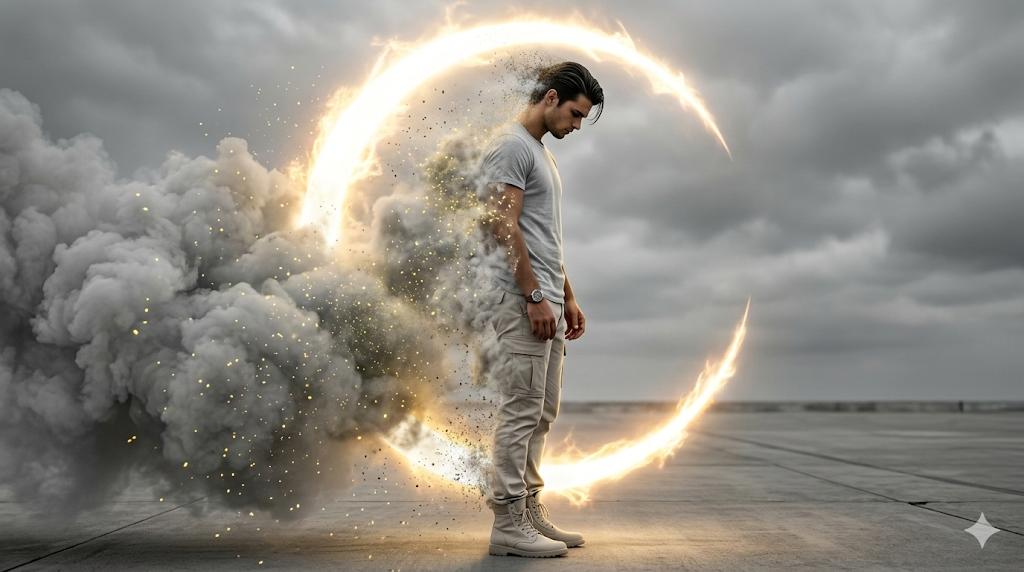 Create an ultra-realistic, cinematic 8K image with high-contrast dramat…