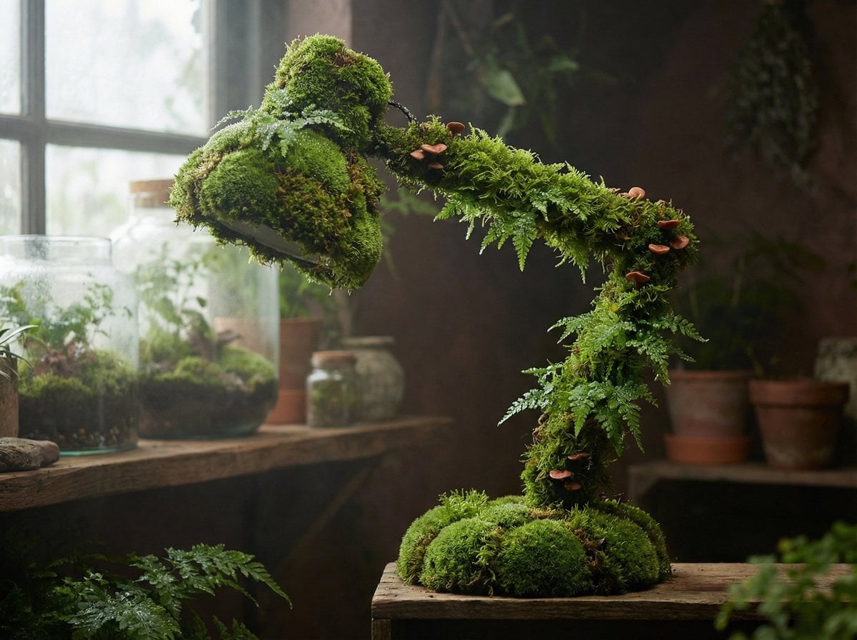 A [PRODUCT] rendered as if entirely grown from living moss, perfectly m…