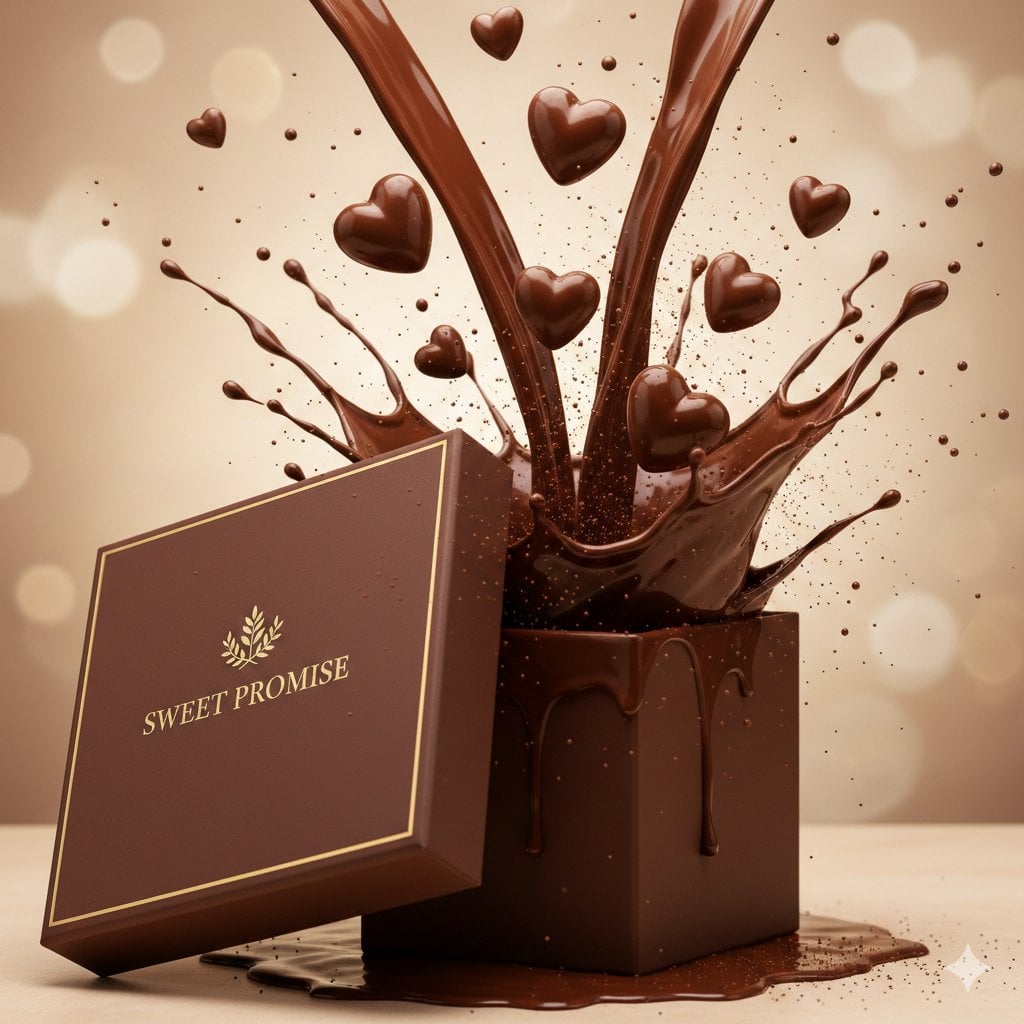A slow, sensual luxury chocolate commercial shot in ultra-high definiti…
