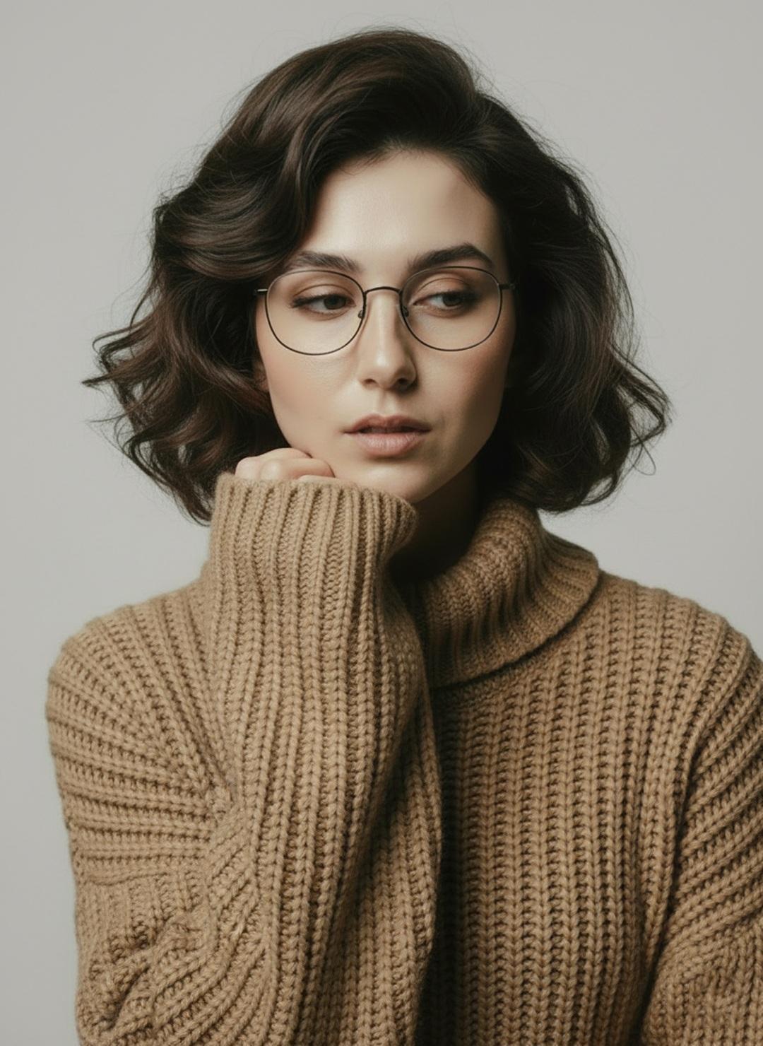 { "Objective": "Create a minimalist fashion studio portrait series with…