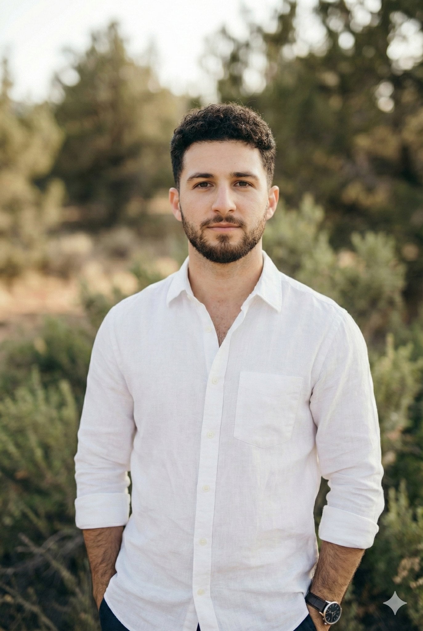 { "scene_type": "outdoor portrait", "composition": { "framing": "medium…