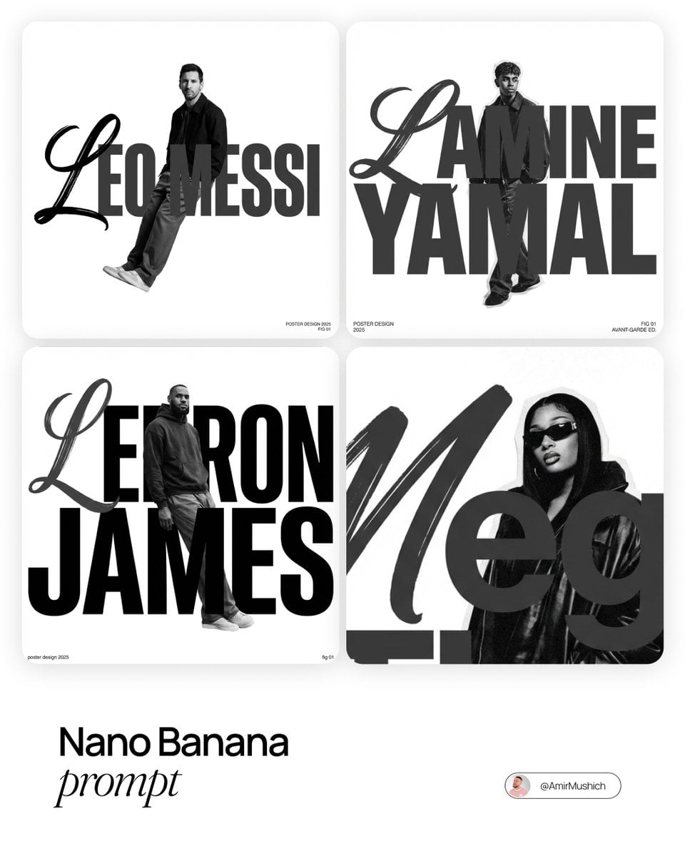 [PERSON NAME]. Act as a graphic designer creating a minimalist, avant-g…