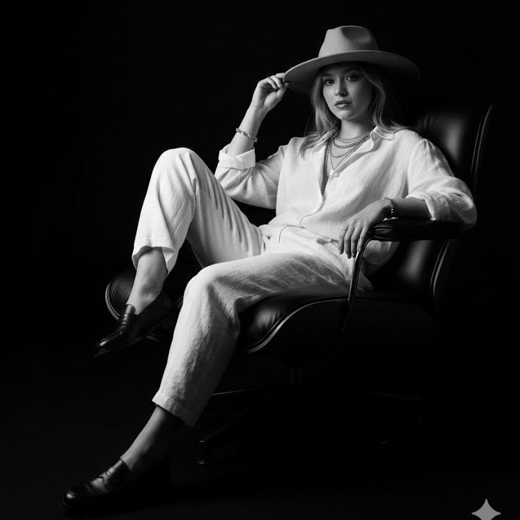 { "prompt": "Hyper-realistic 8K black-and-white studio portrait capture…