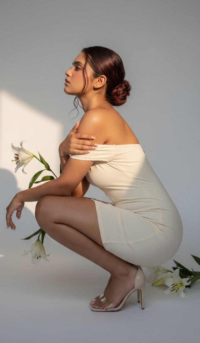 Role: high-end fashion editorial photographer shooting a luxury minimal…
