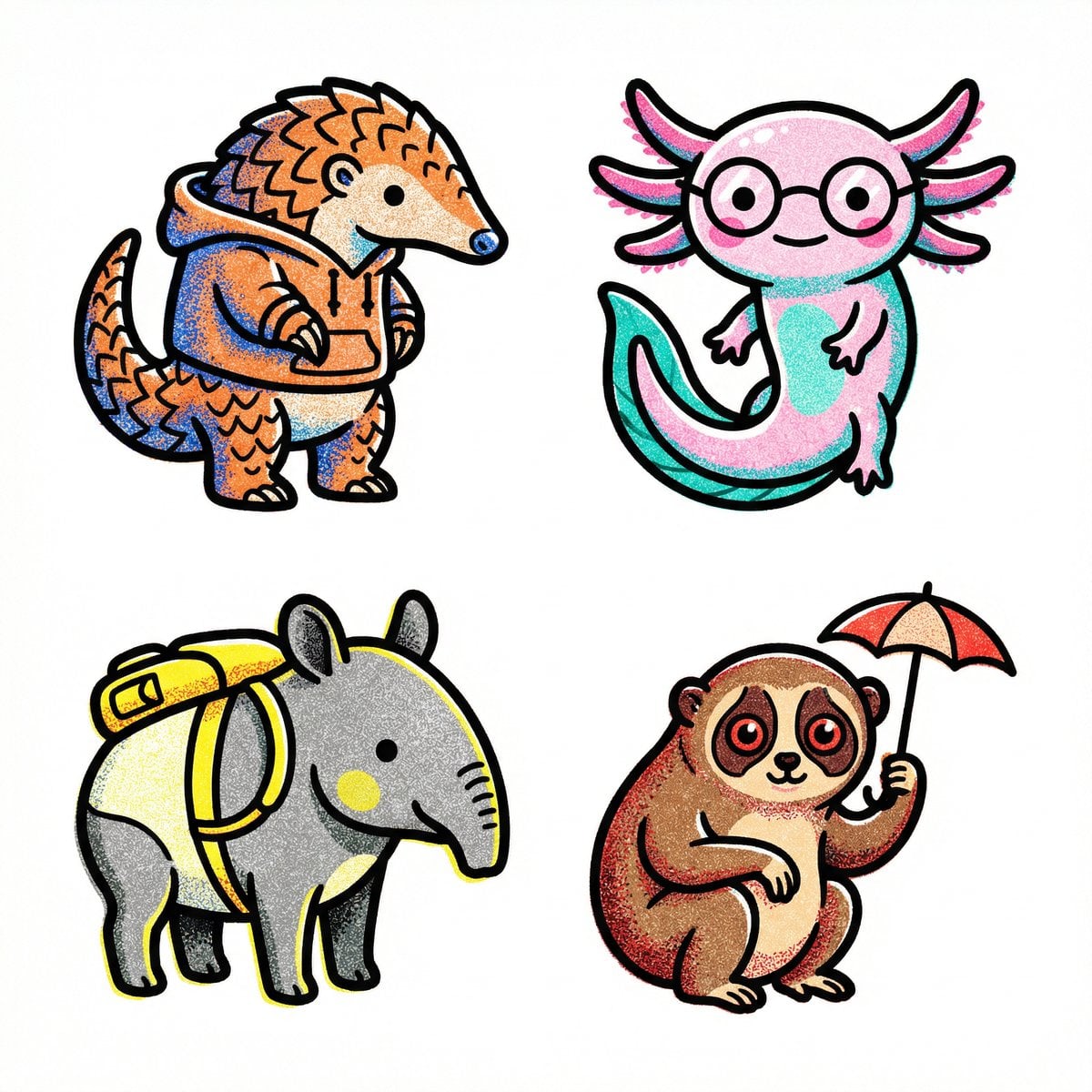 Create a collection of icons representing [a theme], they belong togeth…