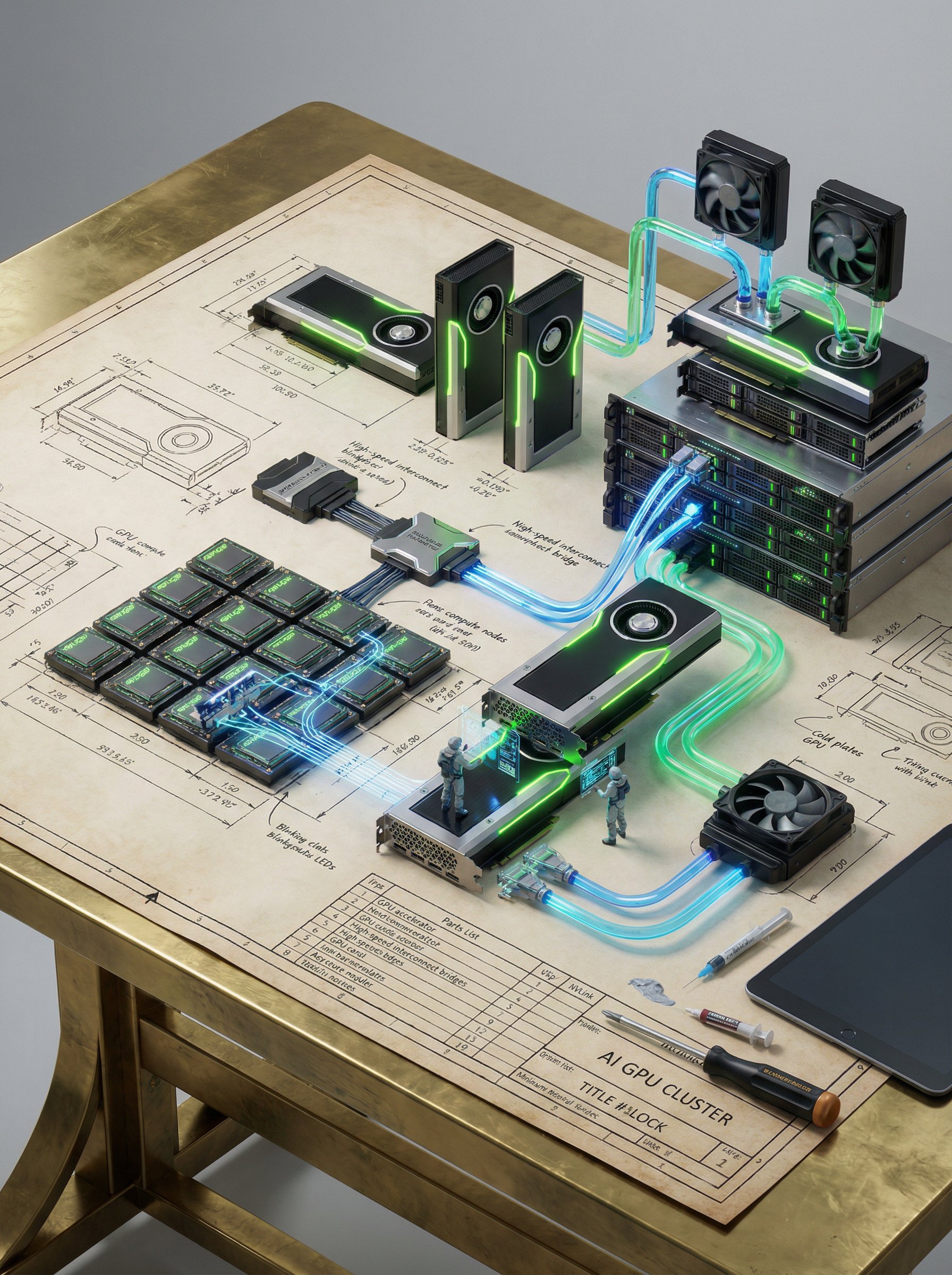 A detailed technical blueprint of a high-performance AI GPU cluster pla… 2