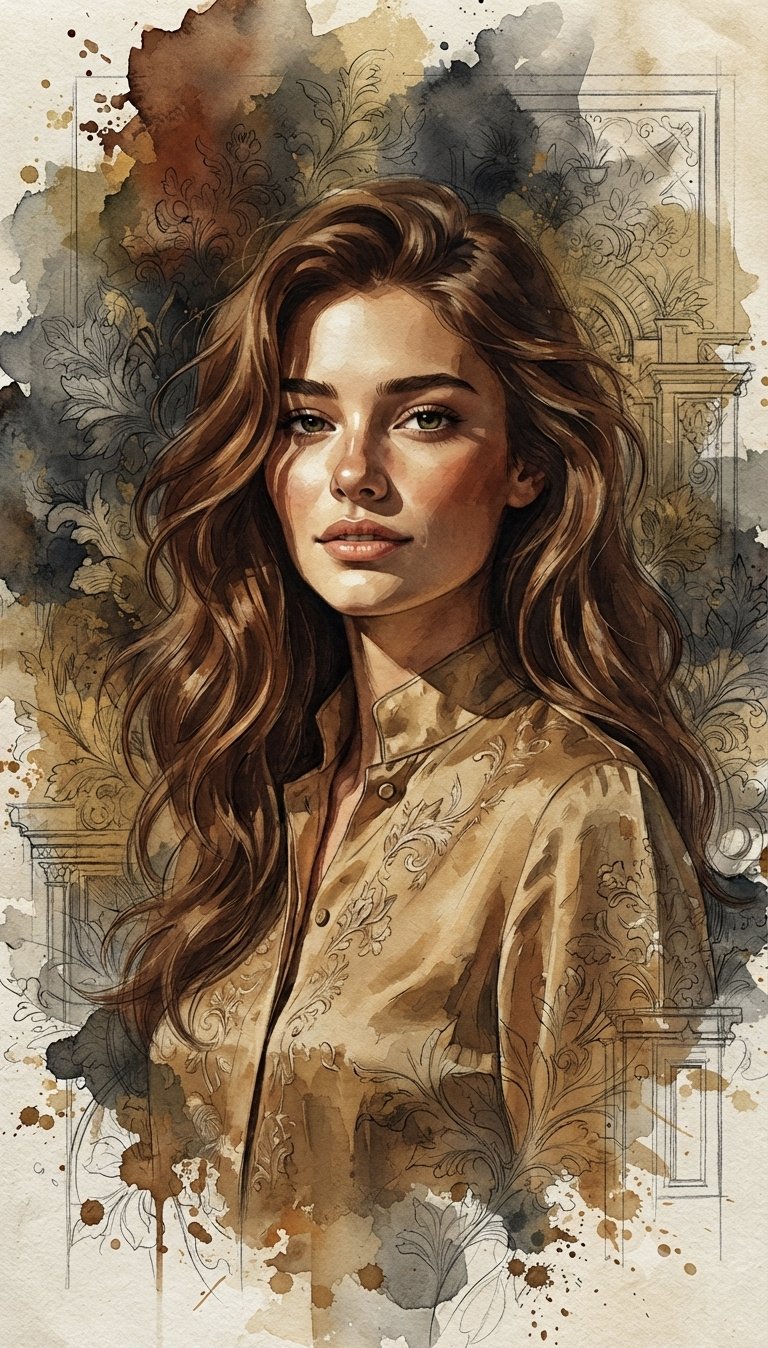 Create a series of artistic portraits that feature a beautifully detail…
