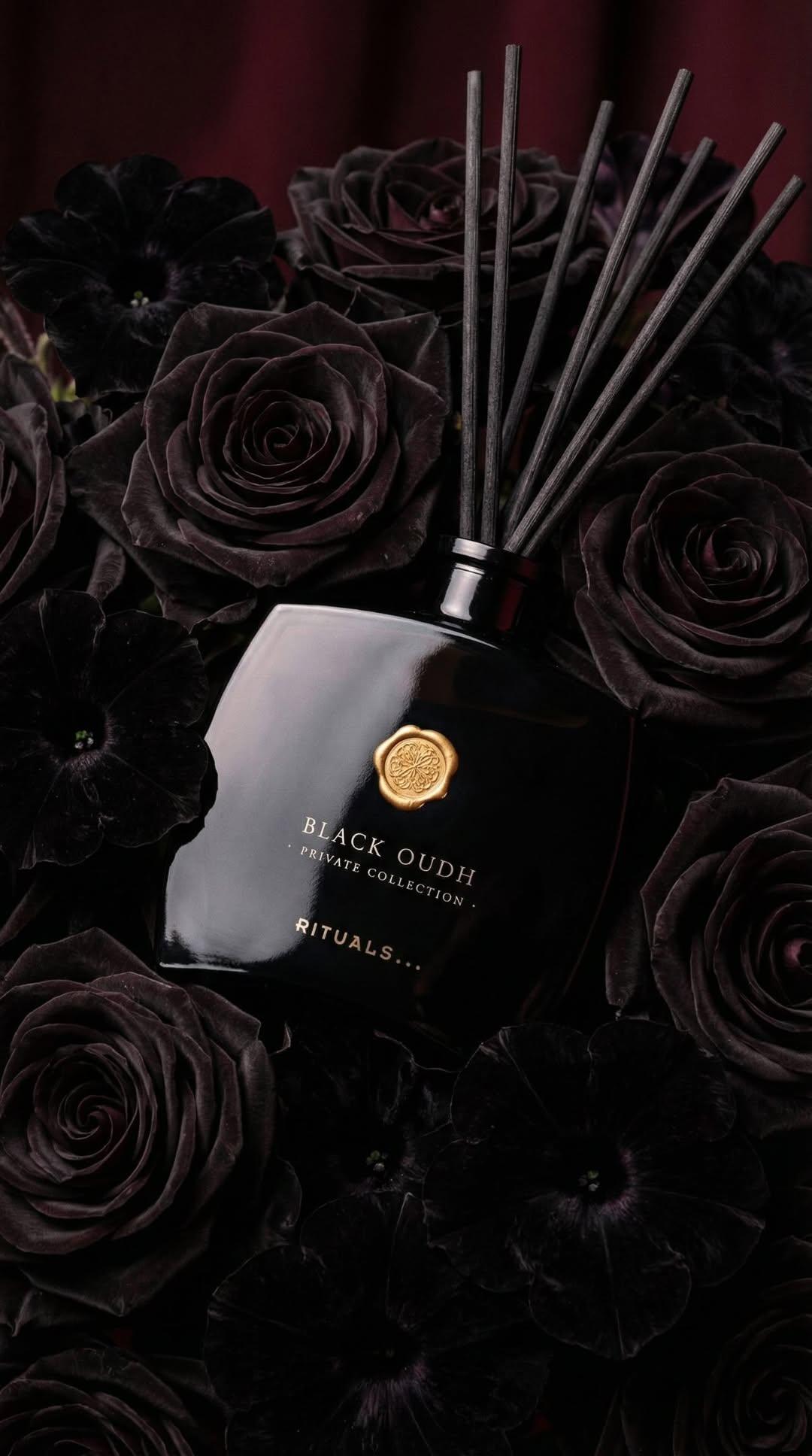 Ultra-realistic luxury product photography of a black glass reed diffus… 3