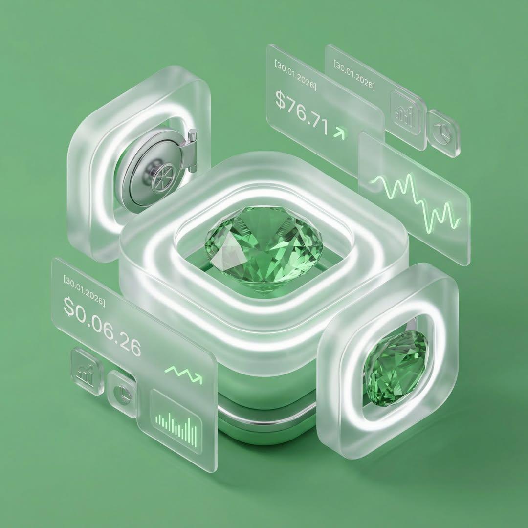 Refined 3D isometric composition (45° angle) in a Glassmorphism + Soft … 2