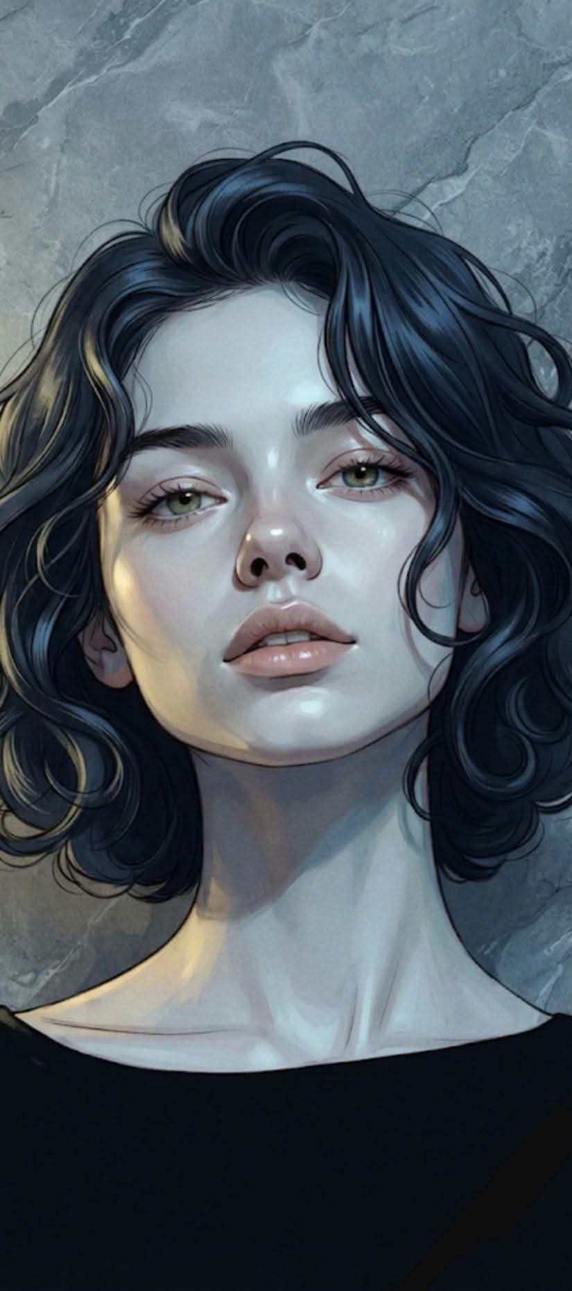 An ultra-detailed, semi-realistic digital portrait with a refined conte… 1