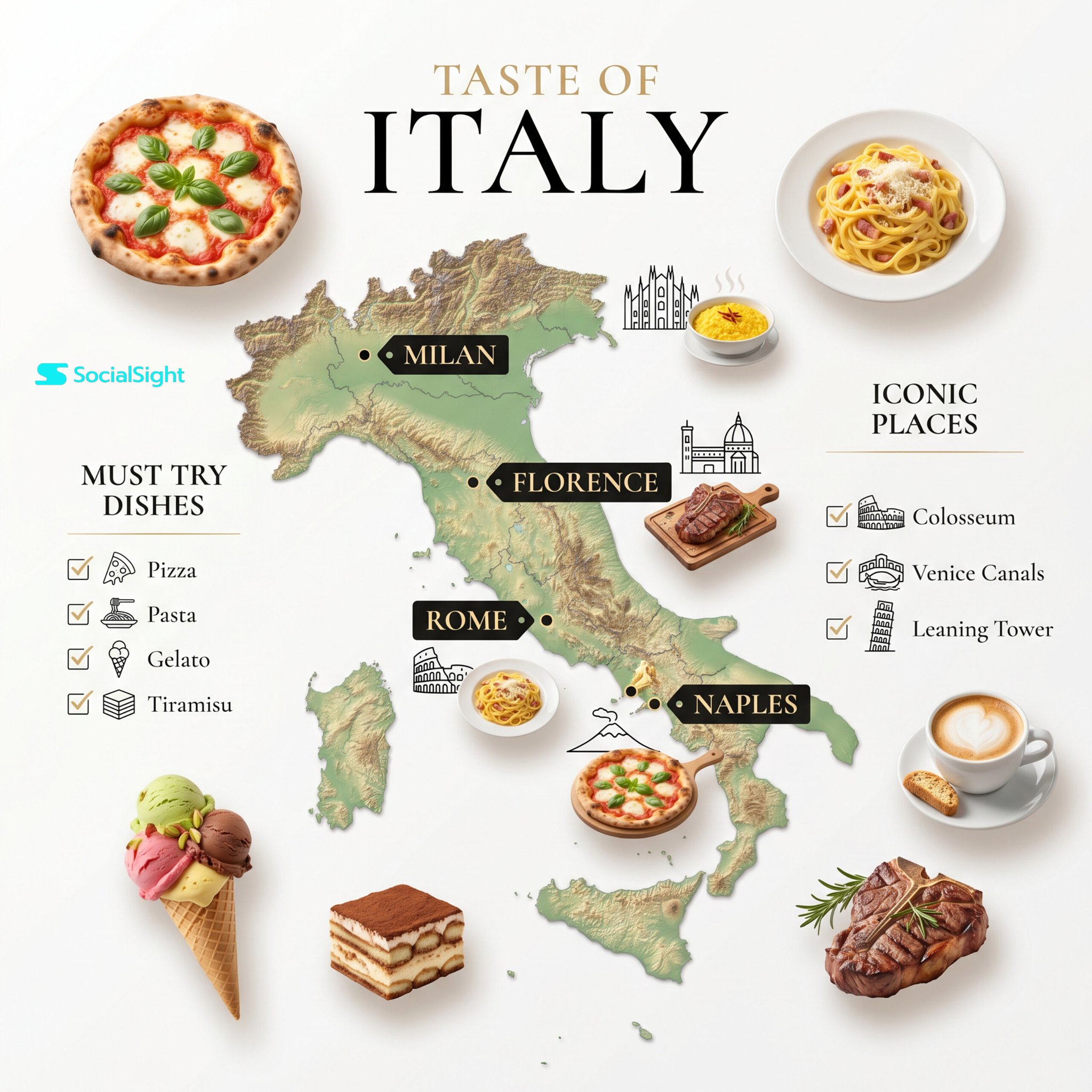 Prompt: Minimal high-end infographic titled “FLAVORS OF JAPAN”, soft of…
