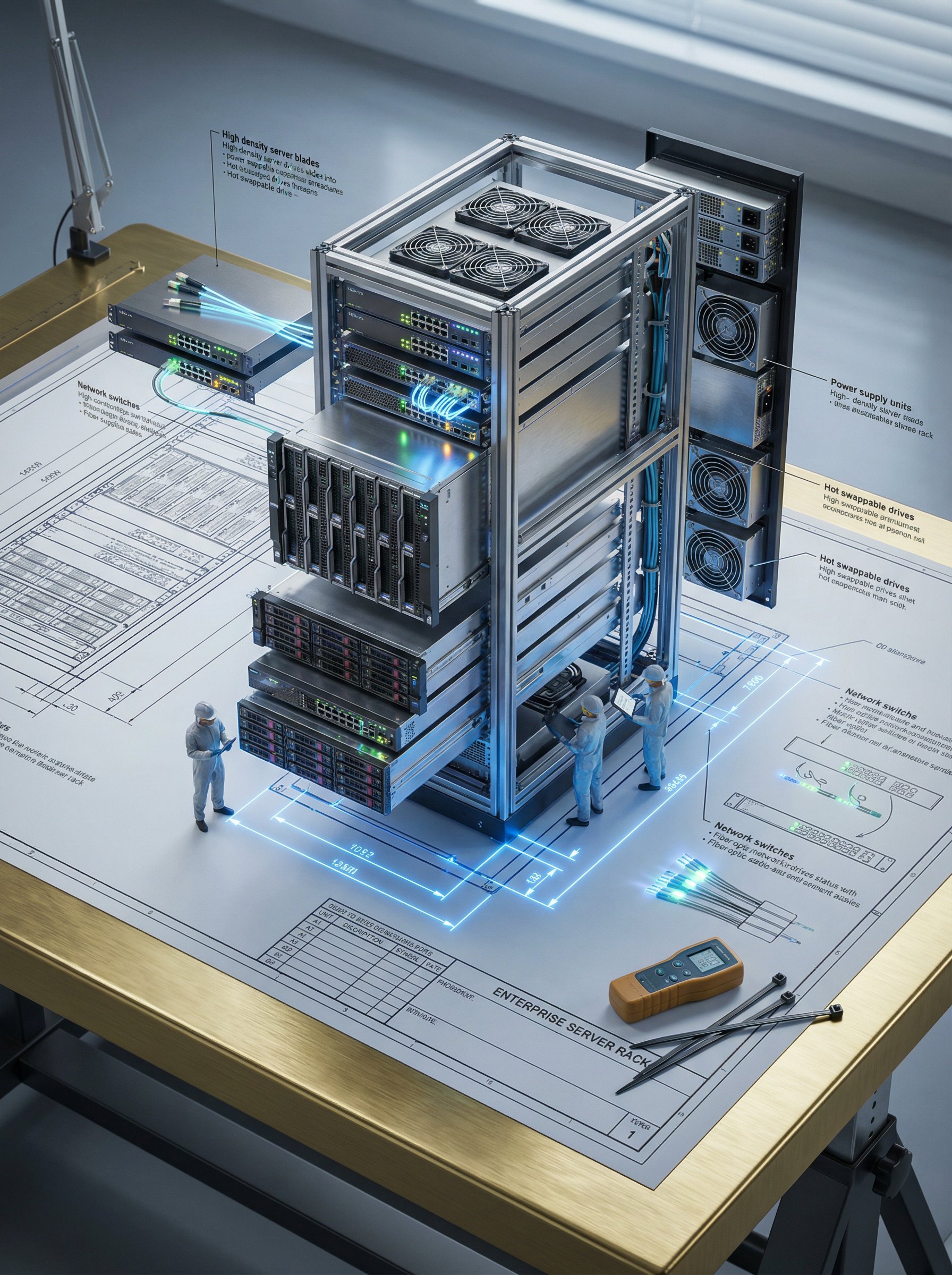 A detailed technical blueprint of a high-performance AI GPU cluster pla… 1