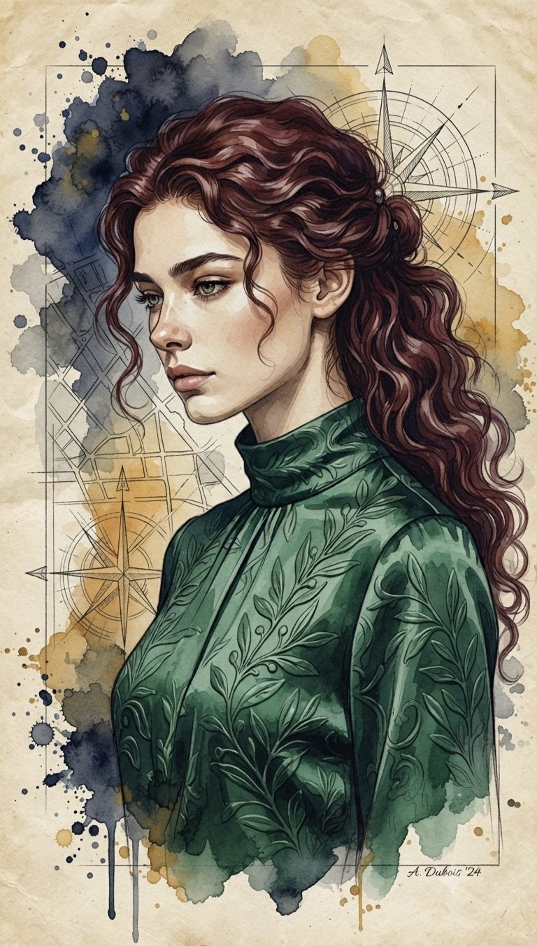 Create a series of artistic portraits that feature a beautifully detail… 2