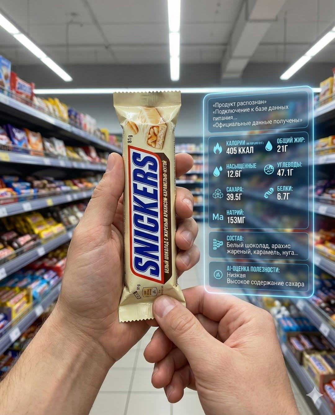 Ultra-realistic cinematic POV shot inside a modern supermarket aisle in… 3