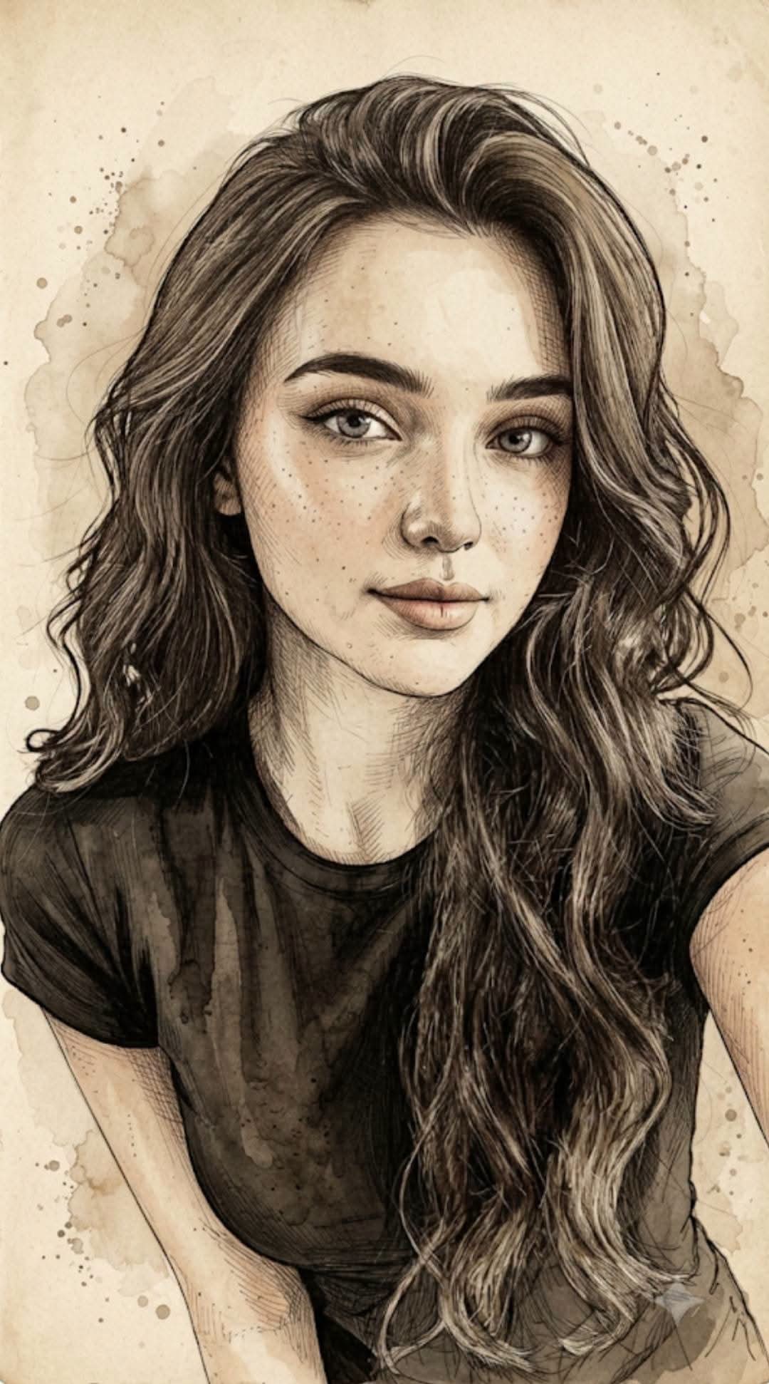 Ultra-realistic fine art portrait illustration with accurate human anat… 1