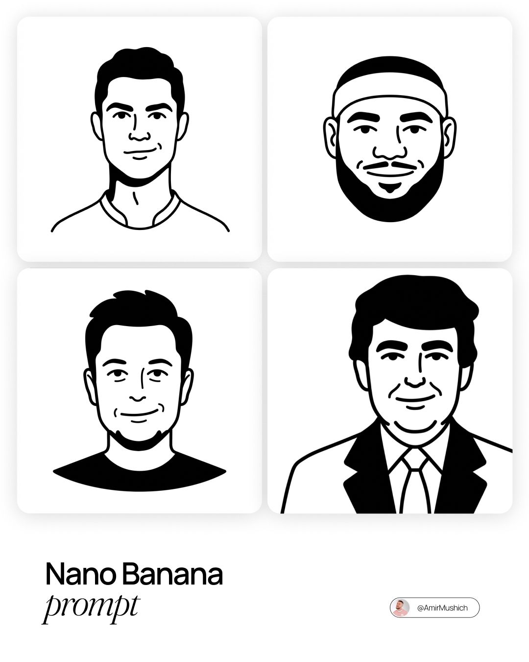 A minimalist, black-and-white flat vector illustration portrait of [CHA…