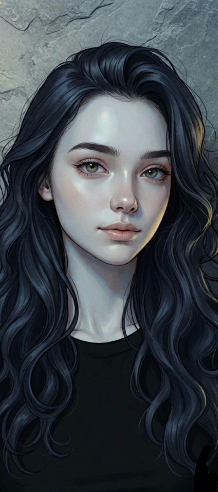 An ultra-detailed, semi-realistic digital portrait with a refined conte…