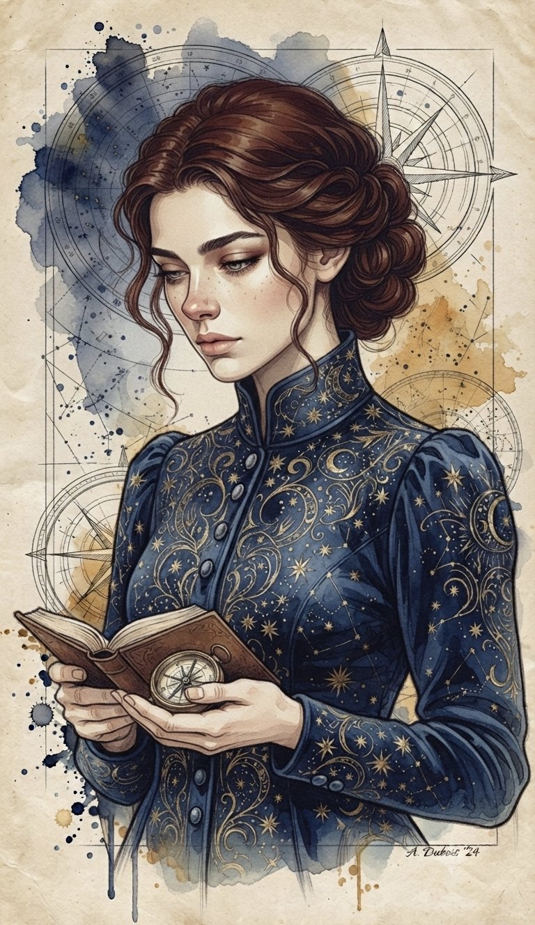 Create a series of artistic portraits that feature a beautifully detail… 1
