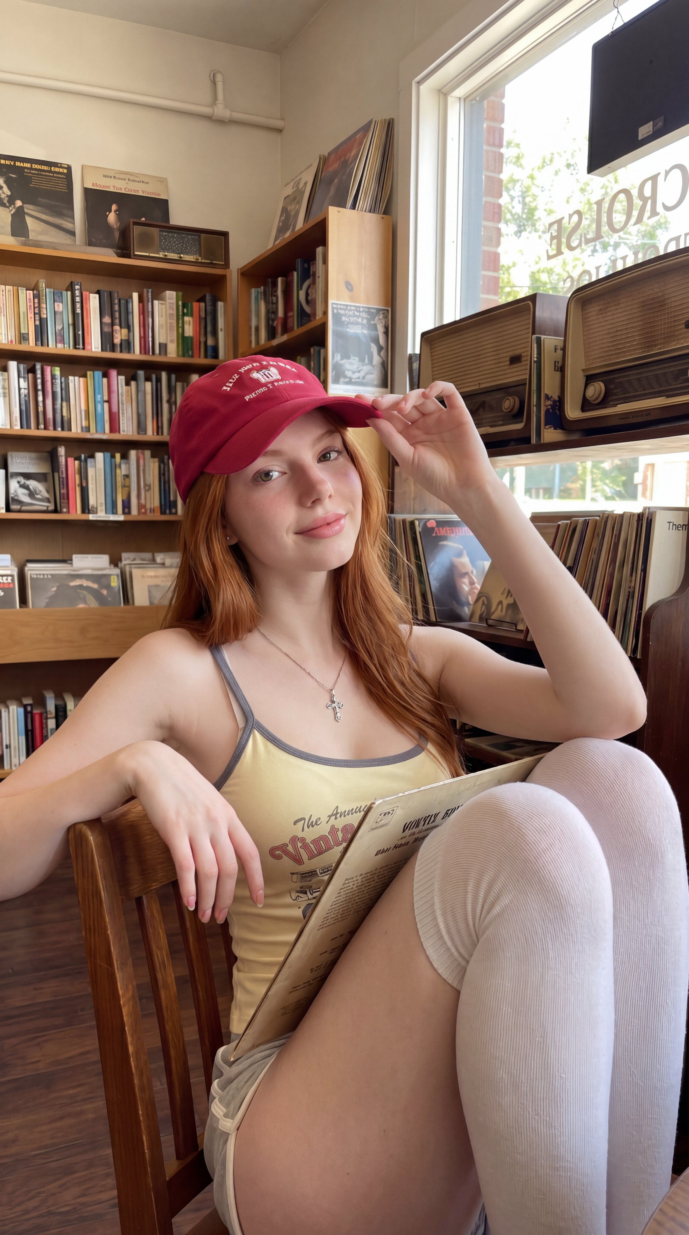 { "prompt": "Ultra-realistic lifestyle portrait of a young woman relaxi… 1