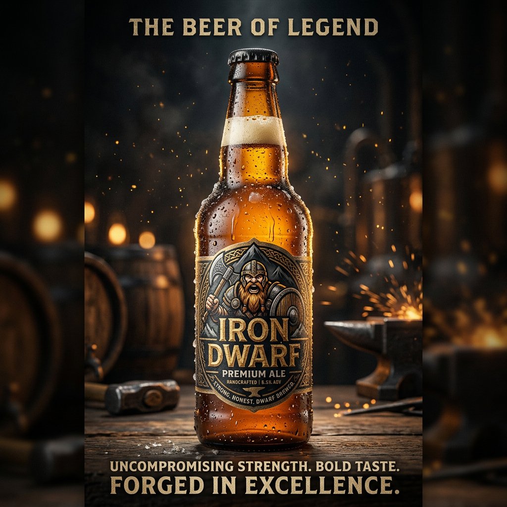 Beer Brand Posters! 🍺✨ Design stunning hyper-realistic beer ad posters…