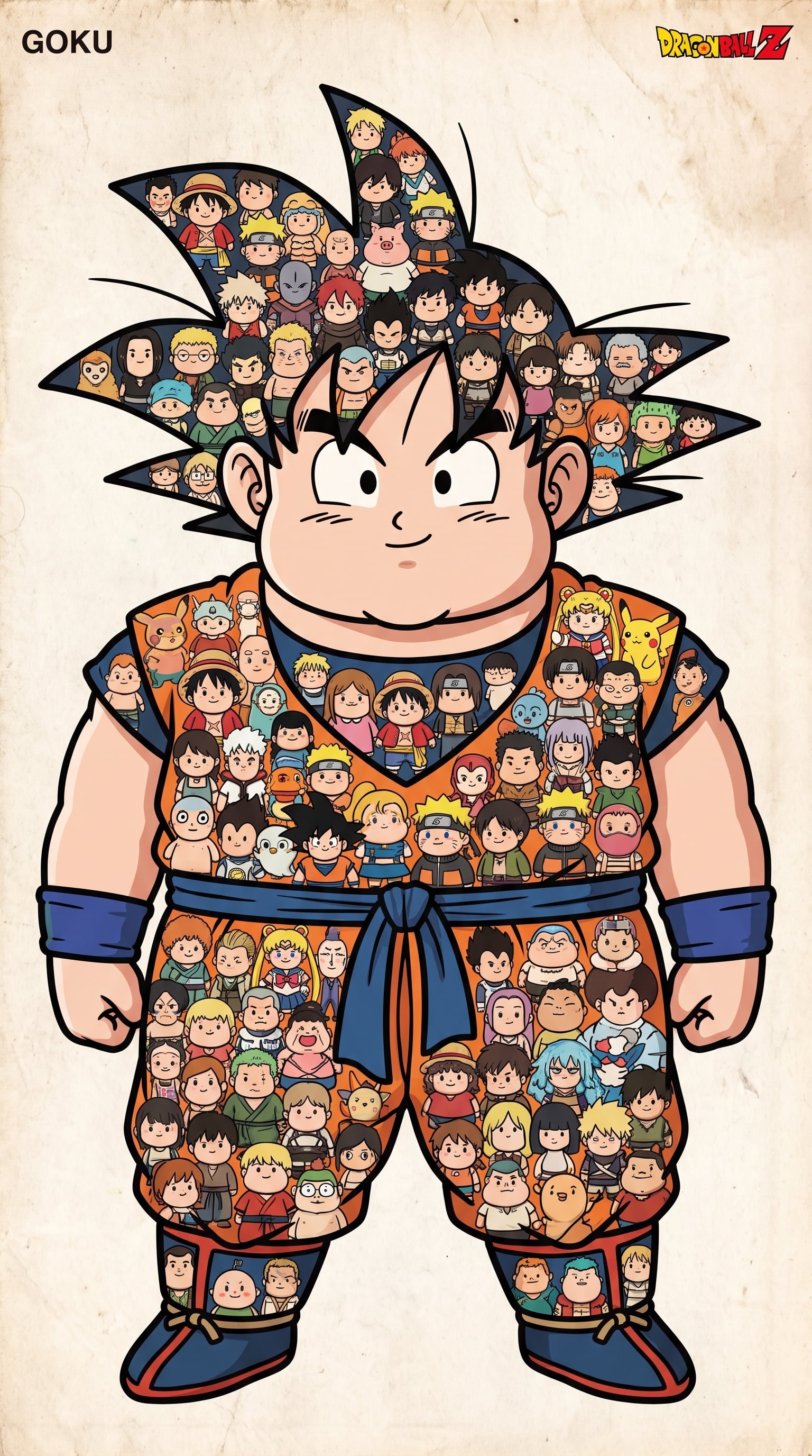 use simple chubby figures in the whole frame of the poster of a single …