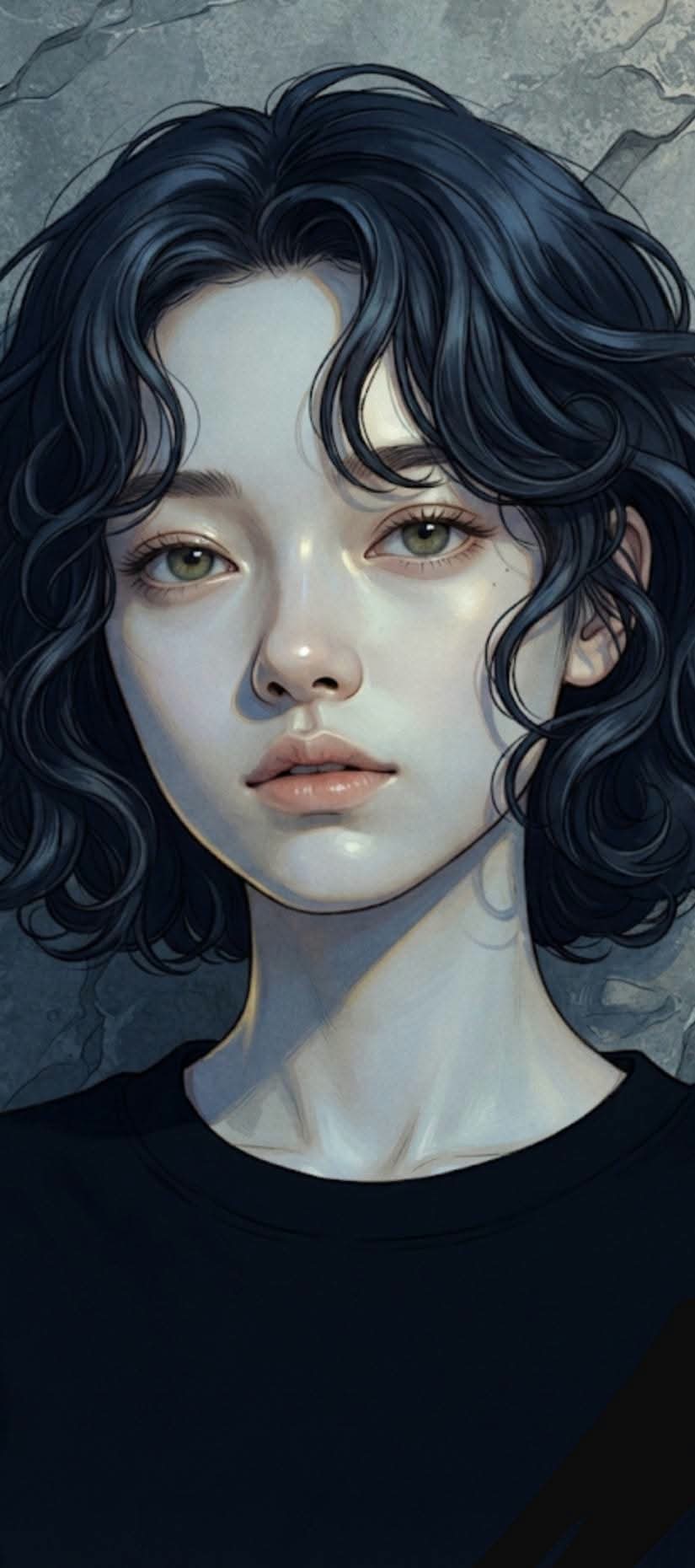 An ultra-detailed, semi-realistic digital portrait with a refined conte… 2