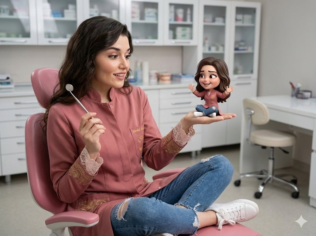 ME AND MY LITTLE 3D CHIBI IN THE OFFICE Ultra-realistic cinematic portr…