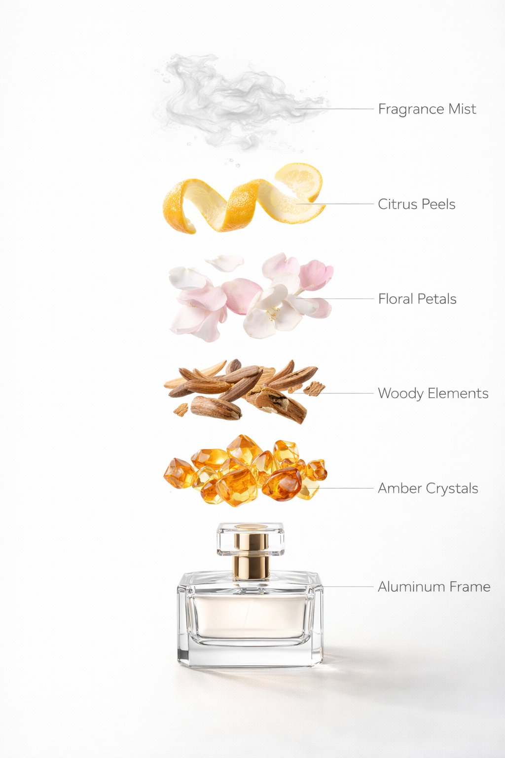The perfume start to round spin while ingredients separate gently and p…