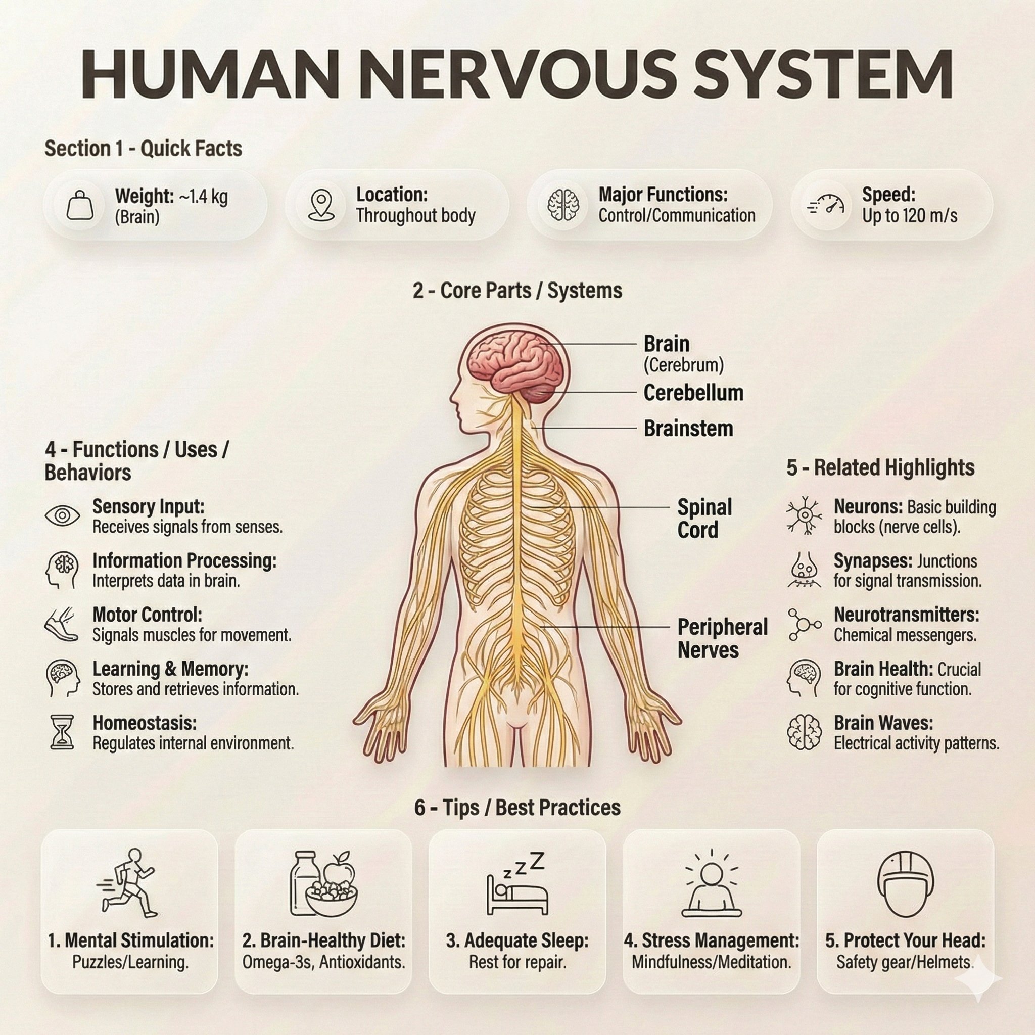 Medical infographic titled "HUMAN BODY: SYSTEMS & FUNCTIONS". Center: T… 1