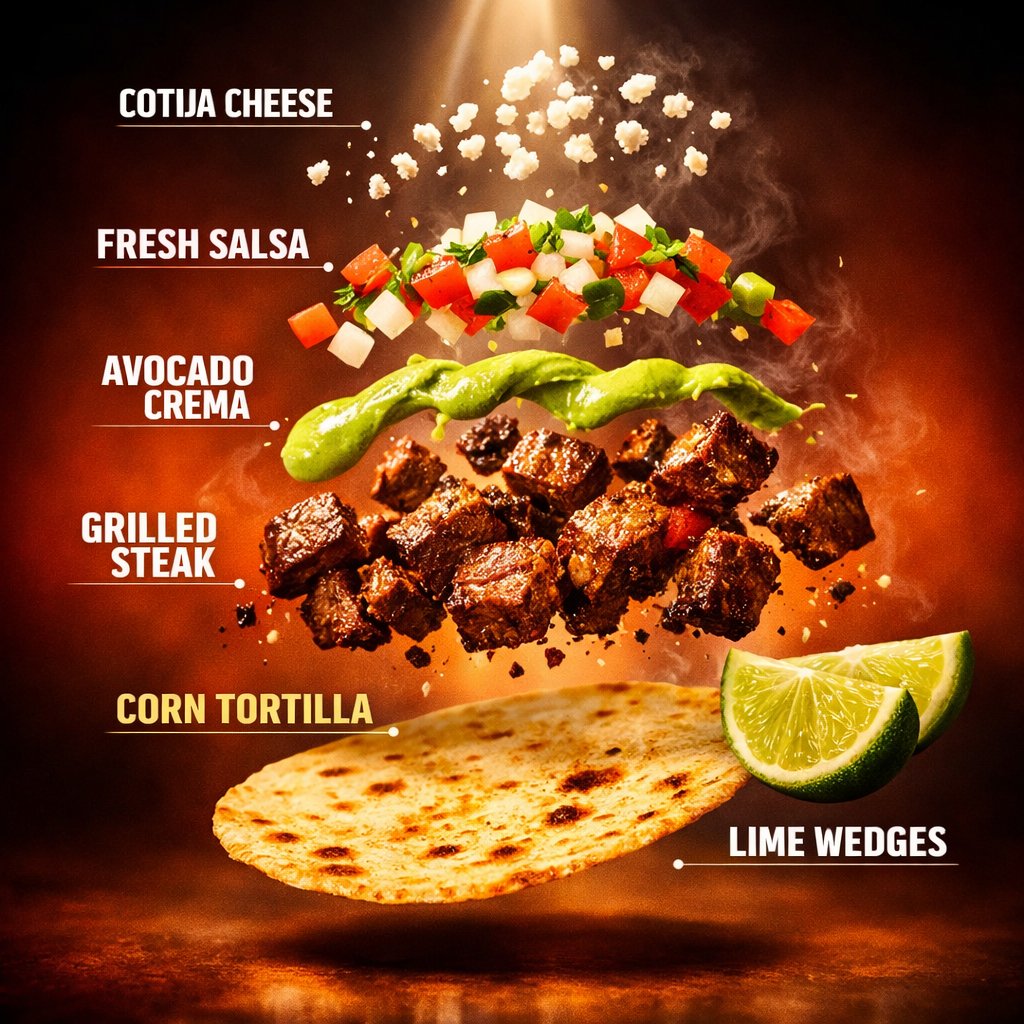 The food start to round spin while ingredients separate gently and prec…