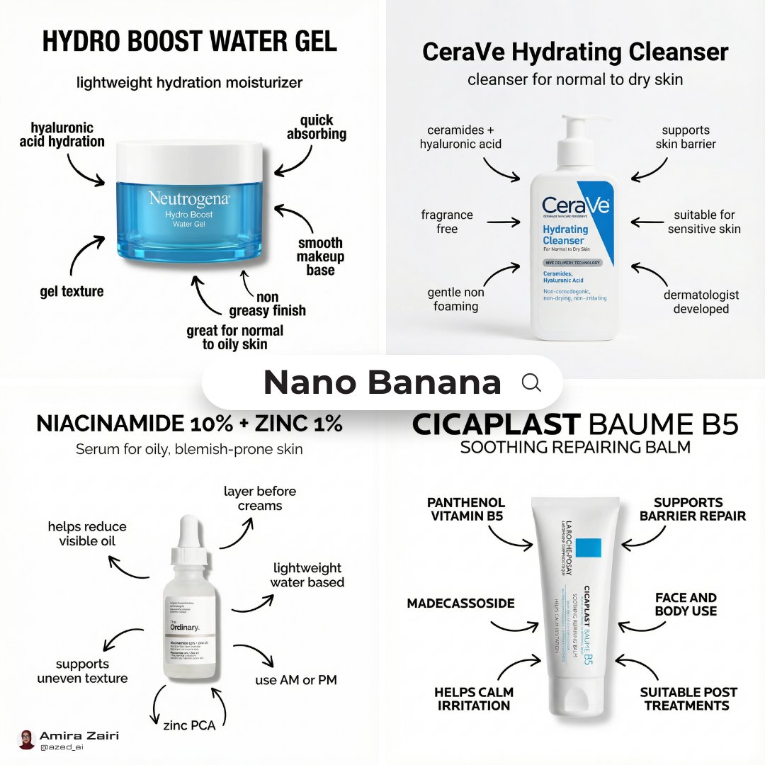 [product], clean skincare infographic poster, centered product packshot…